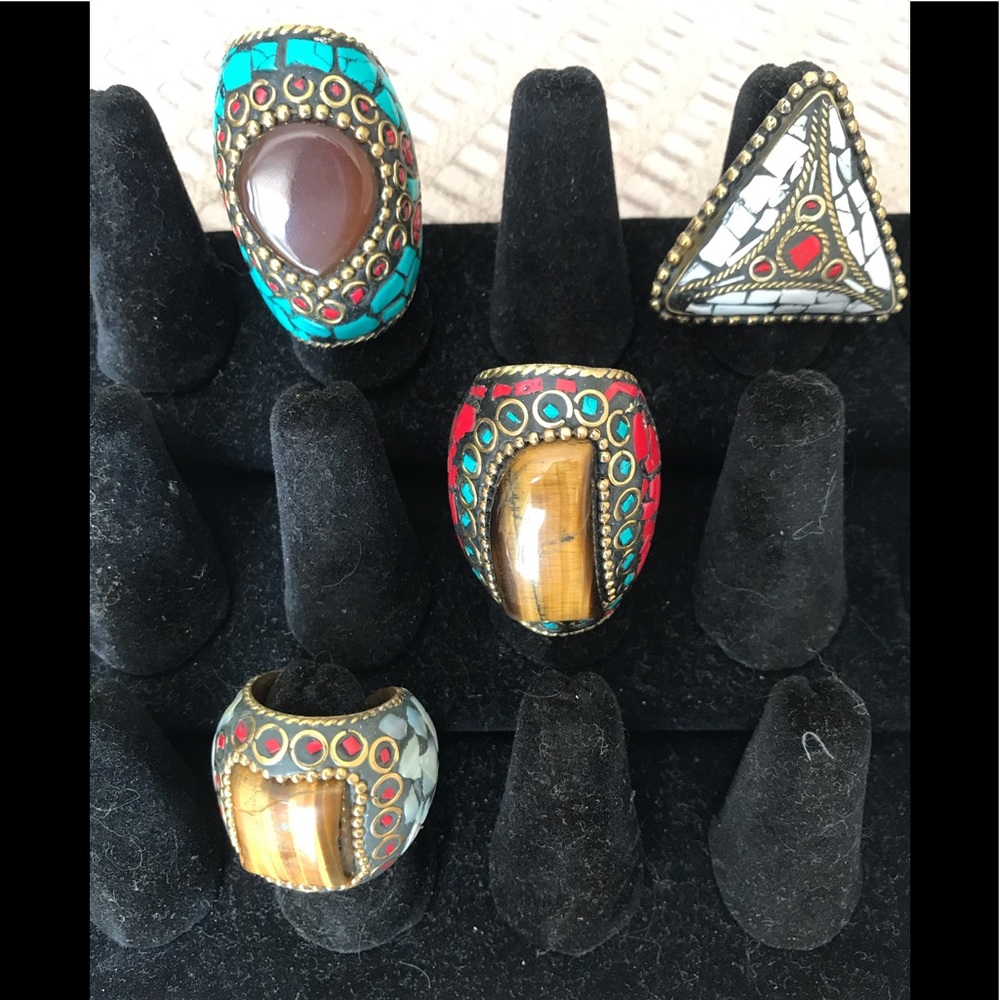 Totally Cute Boho Chic Rings-All May Vary Slightly